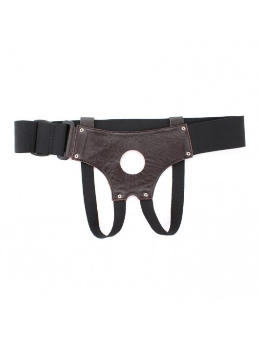 Трусики для страпона коричневого цвета - БДСМ Арсенал - купить с доставкой в Ельце