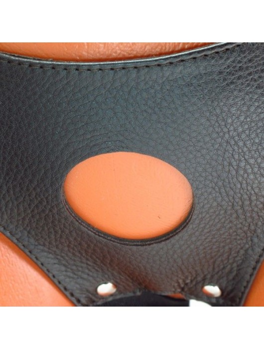 Трусики для страпона коричневого цвета - БДСМ Арсенал - купить с доставкой в Ельце