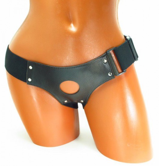 Трусики для страпона коричневого цвета - БДСМ Арсенал - купить с доставкой в Ельце
