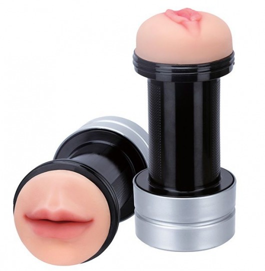 Двусторонний мастурбатор REALSTUFF 2 IN 1 HUMMER MOUTH   VAGINA - ротик и вагина - Dream Toys - в Ельце купить с доставкой