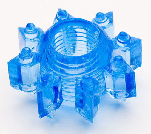 Голубая гелевая насадка-звезда - Toyfa Basic - в Ельце купить с доставкой