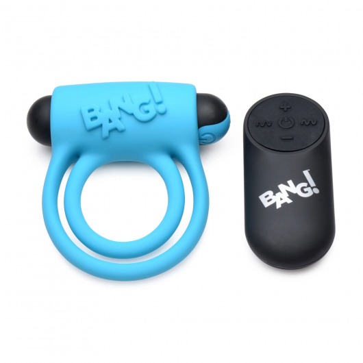 Голубое эрекционное виброкольцо 28X Remote Control Vibrating Cock Ring   Bullet - XR Brands - в Ельце купить с доставкой