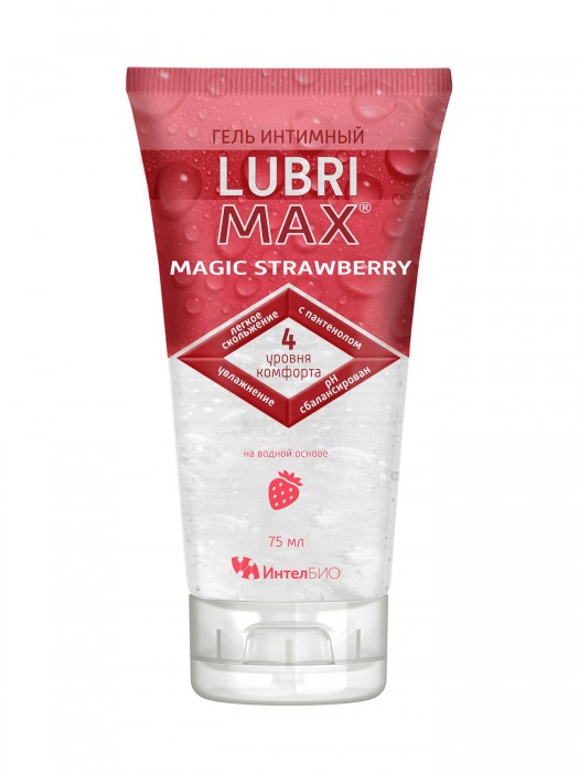 Интимный гель-смазка на водной основе Lubrimax Magic Strawberry - 75 мл. - ИнтелБИО - купить с доставкой в Ельце