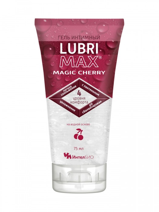 Интимный гель-смазка на водной основе Lubrimax Magic Cherry - 75 мл. - ИнтелБИО - купить с доставкой в Ельце