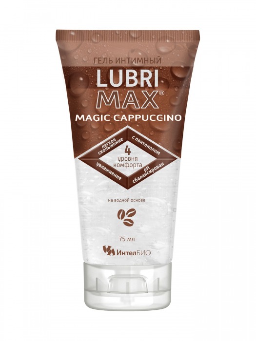 Интимный гель-смазка на водной основе Lubrimax Magic Cappuccino - 75 мл. - ИнтелБИО - купить с доставкой в Ельце
