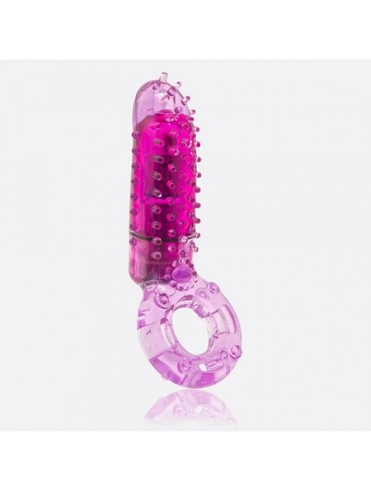 Фиолетовое эрекционное кольцо с вибрацией и пальчиком OYEAH PURPLE - Screaming O - в Ельце купить с доставкой