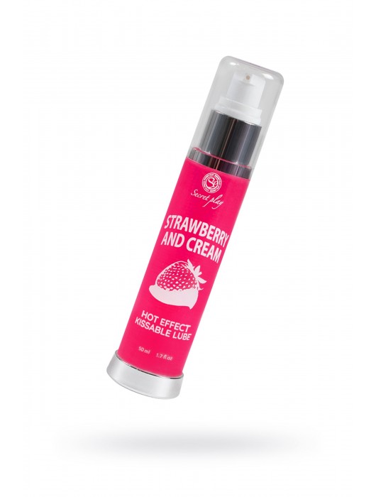 Массажное масло 2-в-1 с разогревающим эффектом и вкусом клубники со сливками - 50 мл. - Secret Play - купить с доставкой в Ельце