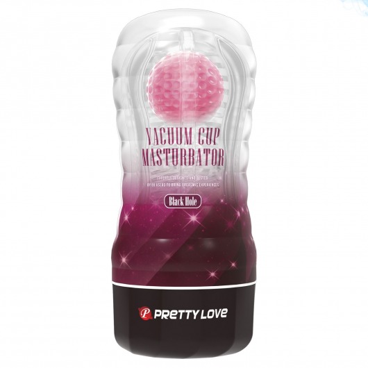 Прозрачный текстурированный мастурбатор Vacuum Cup Masturbator Black Hole - Baile - в Ельце купить с доставкой