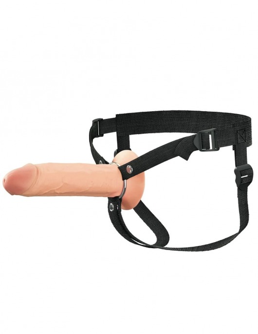 Полый страпон на ремнях 8’’ Hollow Silicone Strap-on - Pipedream - купить с доставкой в Ельце