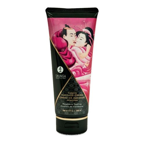 Массажный крем для тела с ароматом малины Raspberry feeling - 200 мл. - Shunga - купить с доставкой в Ельце