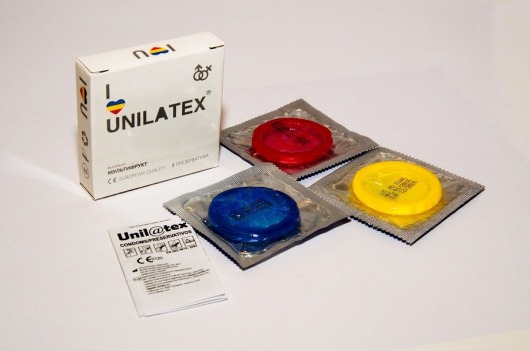 Разноцветные ароматизированные презервативы Unilatex Multifruits - 3 шт. - Unilatex - купить с доставкой в Ельце