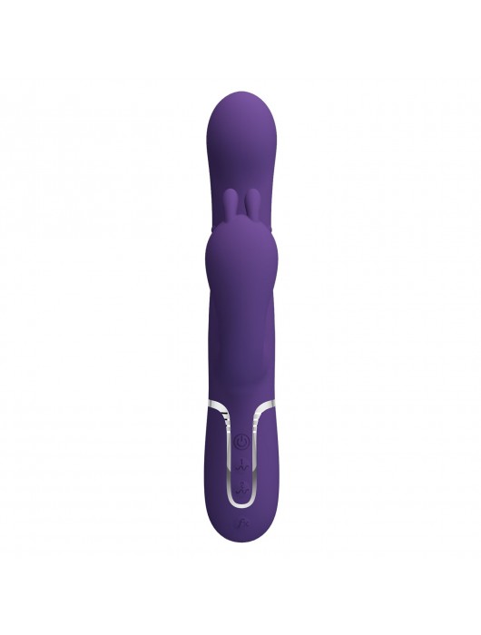 Фиолетовый вибратор для тройной стимуляции Cammy - 22,2 см. - Baile
