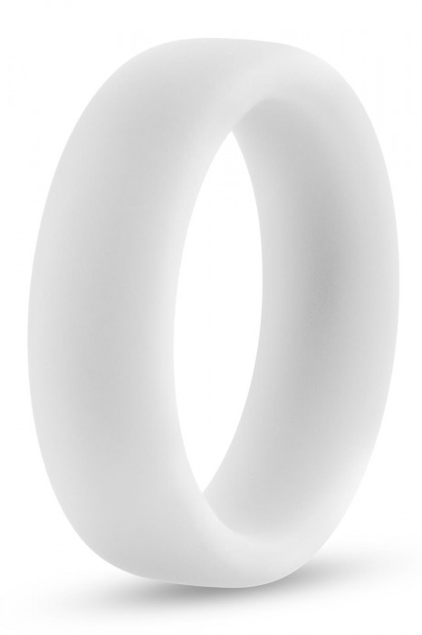 Белое люминесцентное эрекционное кольцо Silicone Glo Cock Ring - Blush Novelties - в Ельце купить с доставкой