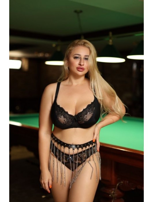 Черно-серебристая портупея-юбка plus size с цепочками - БДСМ Арсенал - купить с доставкой в Ельце