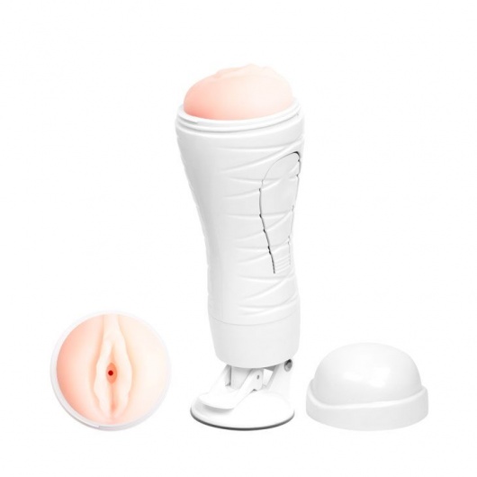 Мастурбатор-вагина Flora White с присоской и 12 режимами вибрации - Baile - в Ельце купить с доставкой