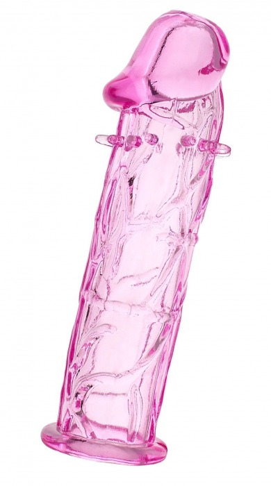 Розовая насадка фаллической формы - 12,5 см. - A-toys - в Ельце купить с доставкой