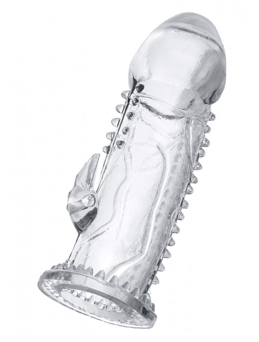 Прозрачная насадка на пенис с шипиками и коготком - 13,5 см. - A-toys - в Ельце купить с доставкой