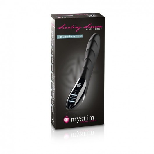 Вибратор с электростимуляцией Sizzling Simon Black Edition - 27 см. - MyStim - купить с доставкой в Ельце