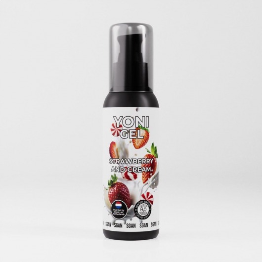 Лубрикант для орального секса SGAN со вкусом клубники со сливками - 100 мл. - SGAN - купить с доставкой в Ельце