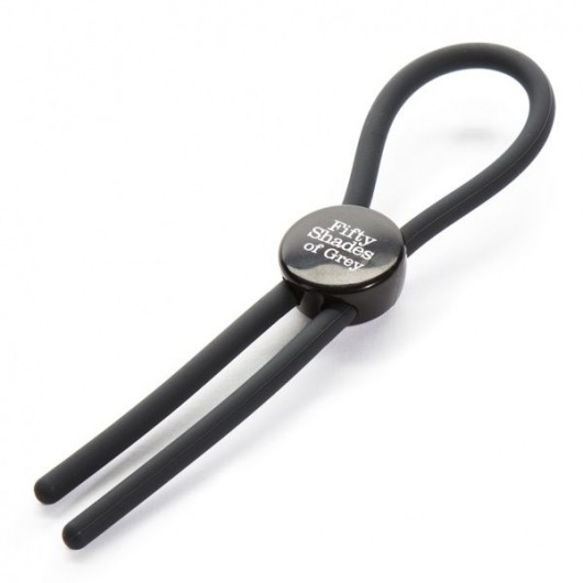Тёмно-серое эрекционное кольцо с зажимом Again and Again Adjustable Cock Ring - Fifty Shades of Grey - в Ельце купить с доставкой