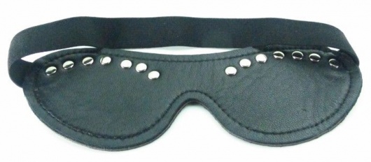 Черная маска с декором - БДСМ Арсенал - купить с доставкой в Ельце