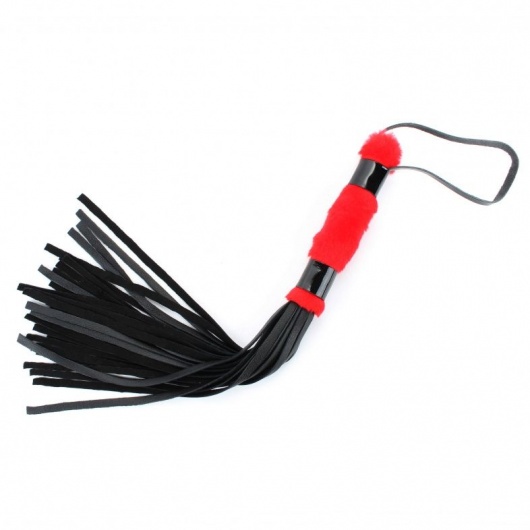 Нежная плеть с красным мехом BDSM Light - 43 см. - БДСМ Арсенал - купить с доставкой в Ельце