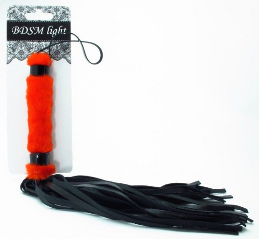 Нежная плеть с красным мехом BDSM Light - 43 см. - БДСМ Арсенал - купить с доставкой в Ельце