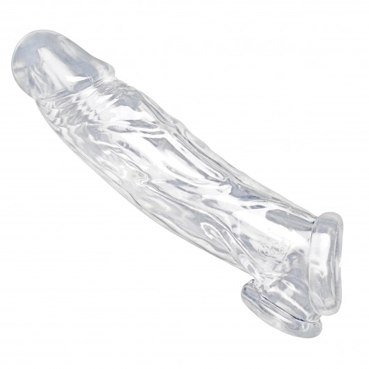 Прозрачная насадка для увеличения члена Realistic Clear Penis Enhancer and Ball Stretcher - 20,3 см. - XR Brands - в Ельце купить с доставкой