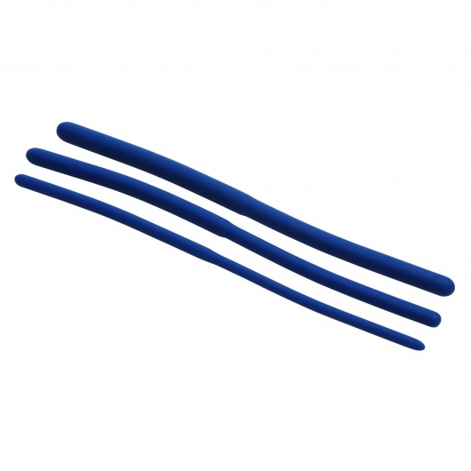 Набор из 3 синих силиконовых уретральных расширителей Invasion Silicone Urethral Sound Trainer Set - XR Brands - купить с доставкой в Ельце