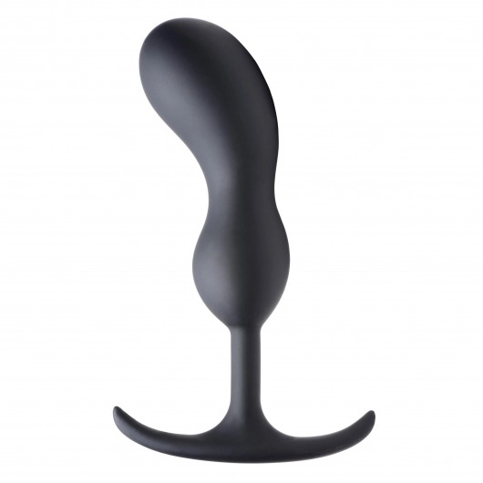 Черный массажер простаты с утяжелителями Premium Silicone Weighted Prostate Plug Large - 18,8 см. - XR Brands - в Ельце купить с доставкой