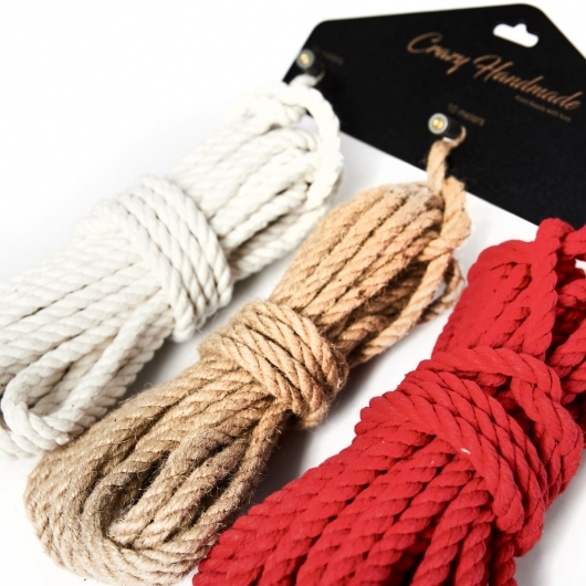 Набор из 3 разноцветных веревок для шибари - Crazy Handmade - купить с доставкой в Ельце