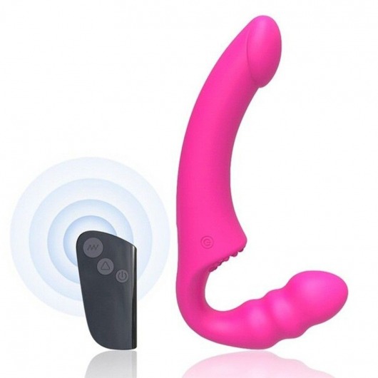 Розовый безремневой страпон Straples Strap-On Dildo - Erokay - купить с доставкой в Ельце