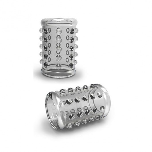 Прозрачная насадка на пенис с шишечками STAY HARD COCK SLEEVE 02 CLEAR - Blush Novelties - в Ельце купить с доставкой