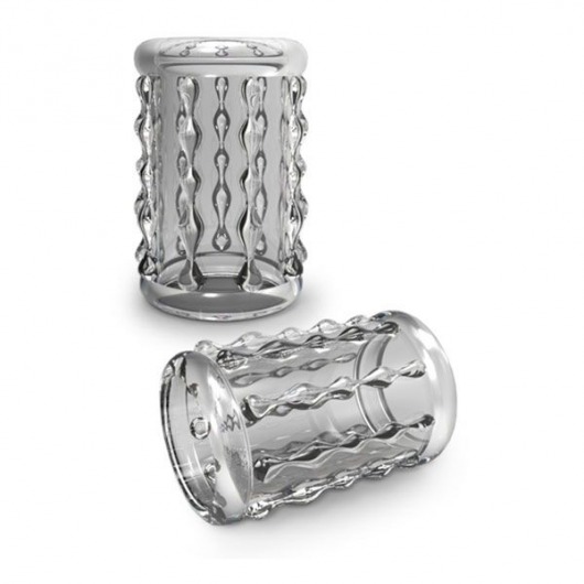 Прозрачная насадка с бороздками STAY HARD COCK SLEEVE 04 CLEAR - Blush Novelties - в Ельце купить с доставкой