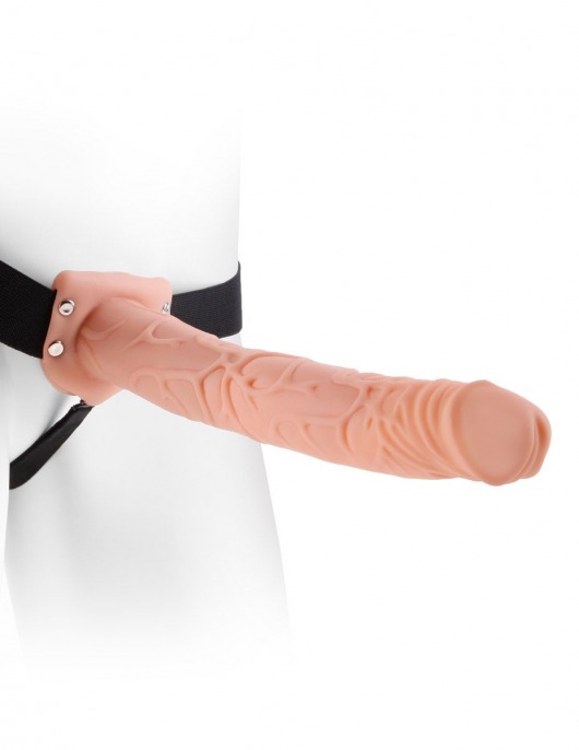 Фаллопротез телесного цвета Hollow Strap-On - 29 см. - Pipedream - купить с доставкой в Ельце
