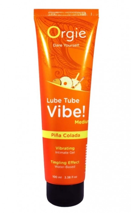Гель с эффектом вибрации Lube Tube Vibe Medium Pina Colada - 100 мл. - ORGIE - купить с доставкой в Ельце