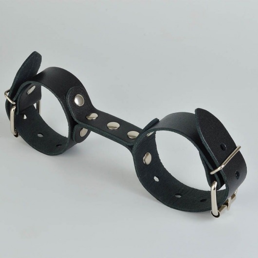 Черные кожаные наручники-фиксатор - Sitabella - купить с доставкой в Ельце