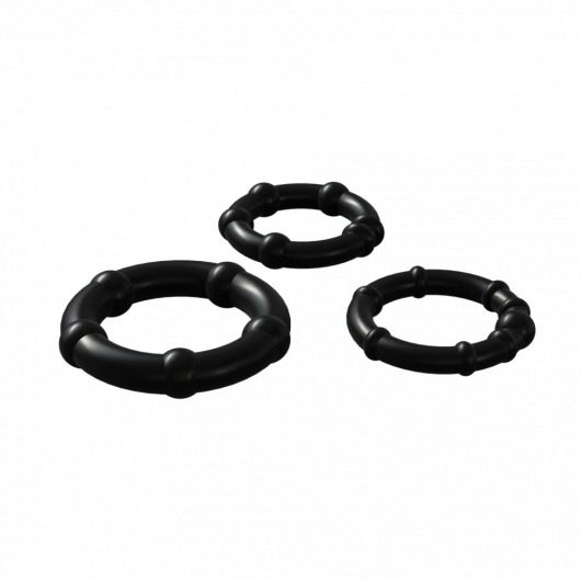 Набор из 3 черных эрекционных колец Babooom Ring Set - Adrien Lastic - в Ельце купить с доставкой
