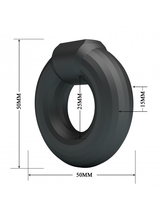 Черное эрекционное кольцо Kayke - Baile - в Ельце купить с доставкой