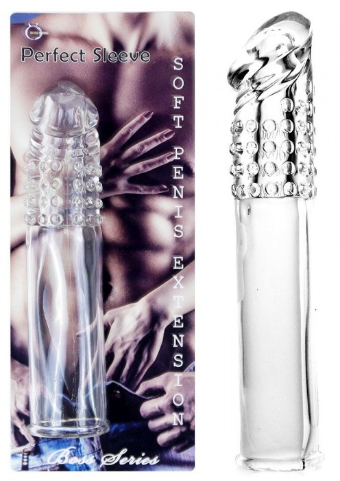 Прозрачная насадка-удлинитель Perfect Sleeve - 19 см. - Boys of Toys - в Ельце купить с доставкой