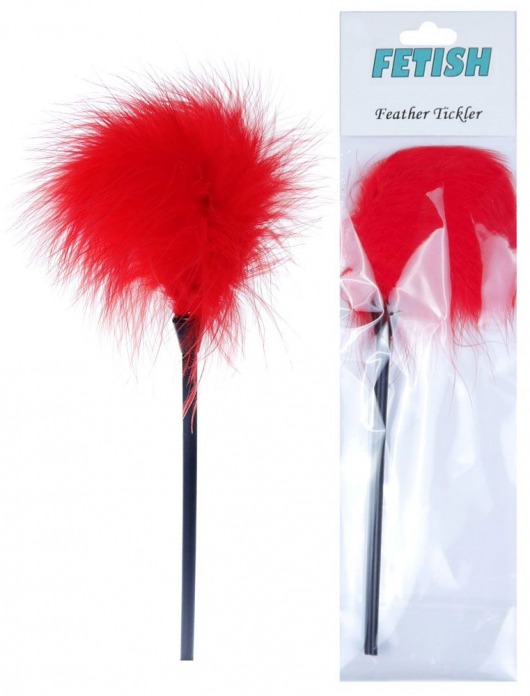 Красная пуховка для любовных игр - 28 см. - Boys of Toys - купить с доставкой в Ельце