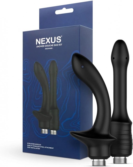 Набор из 2 насадок для анального душа Shower Douche Duo Kit Beginner - Nexus Range - купить с доставкой в Ельце