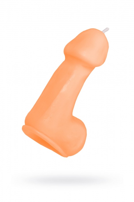 Оранжевая свеча в форме пениса - 47 гр. - Pecado - купить с доставкой в Ельце