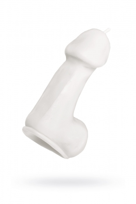 Белая свеча в форме пениса - 47 гр. - Pecado - купить с доставкой в Ельце