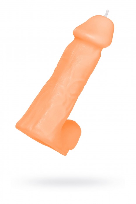 Оранжевая сувенирная свеча «Пенис» - Pecado - купить с доставкой в Ельце