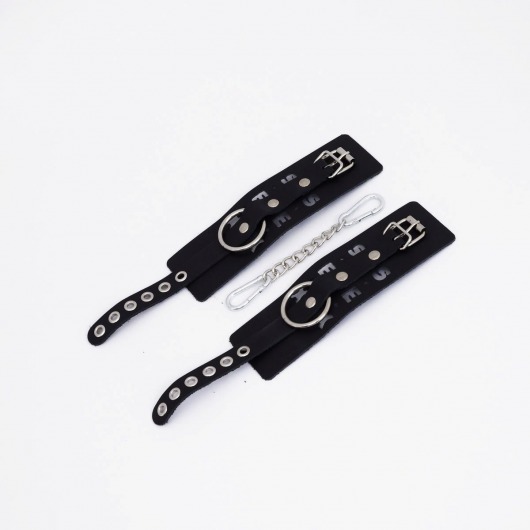 Черные кожаные наручники Sex - Crazy Handmade - купить с доставкой в Ельце