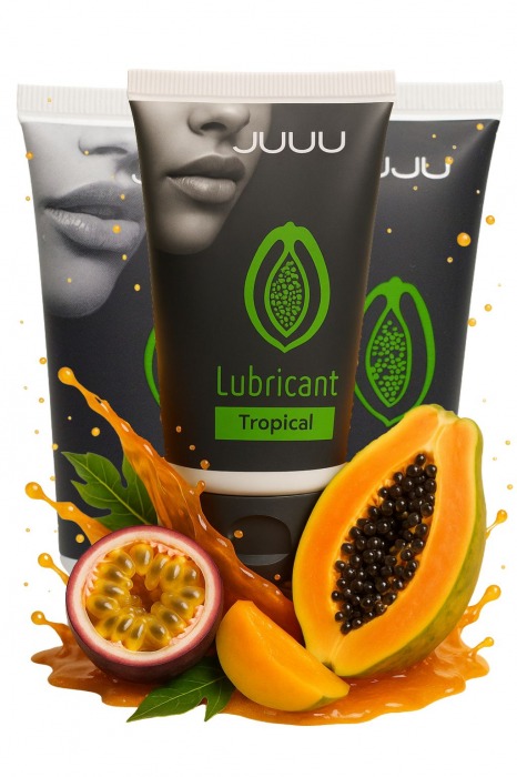 Набор из 3 съедобных лубрикантов JUJU со вкусом тропических фруктов - JuJu - купить с доставкой в Ельце