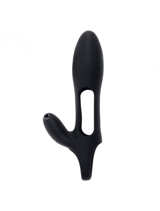 Черная насадка на пенис с вибрацией Nautilus - Zero Tolerance - в Ельце купить с доставкой