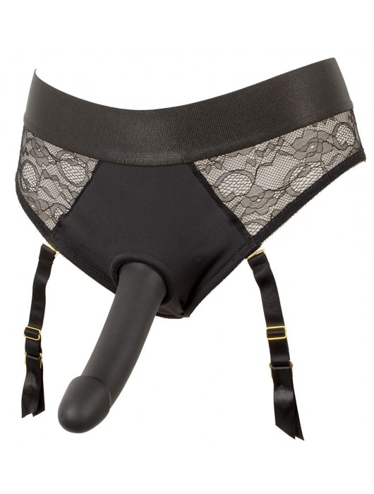Черный женский страпон Strap-on Set: трусики и насадка - Orion - купить с доставкой в Ельце