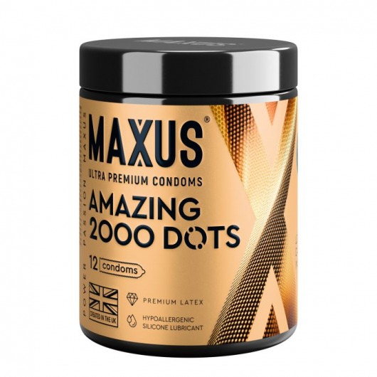 Точечные презервативы MAXUS 2000 Amazing Dots с железным кейсом - 12 шт. - Maxus - купить с доставкой в Ельце